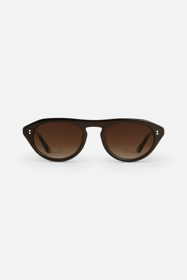 Krewe Billie Sunglasses in Bronze Metallic + Bone