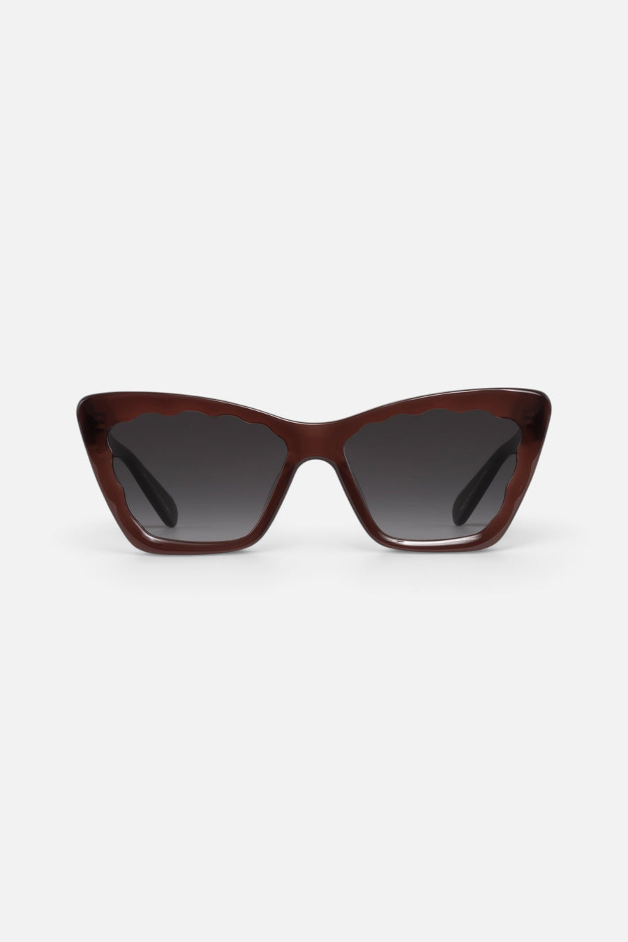 Krewe Brigitte Sunglasses in Espresso – front view