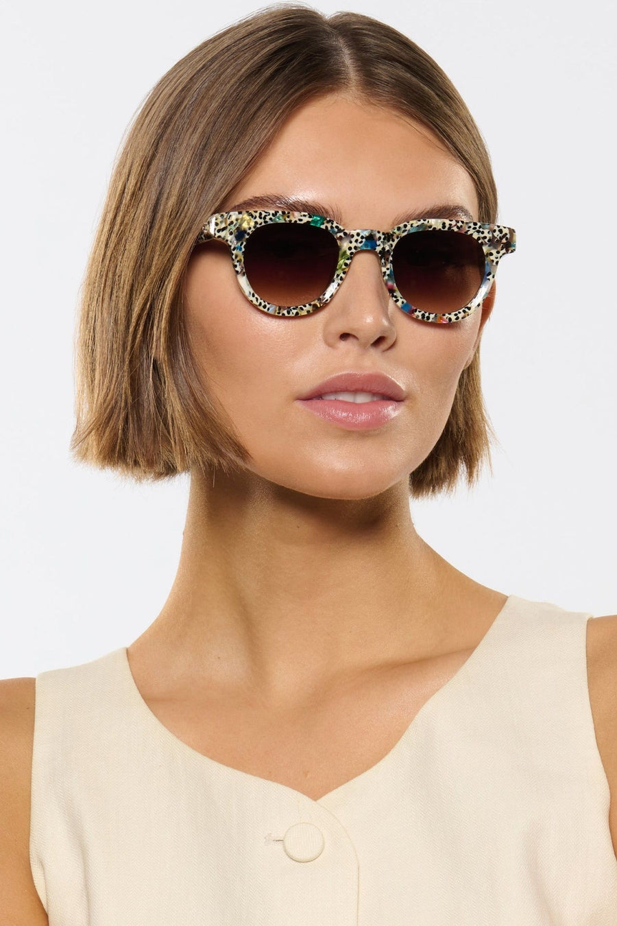 Krewe Devon Sunglasses in Granita – side view