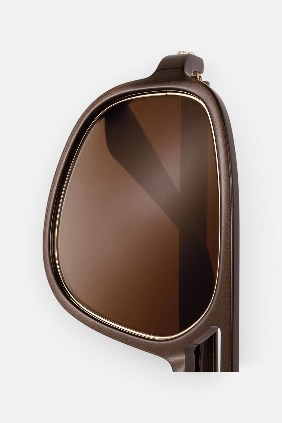 Krewe Jordan Sunglasses in Bronze Metallic + 12K – detail