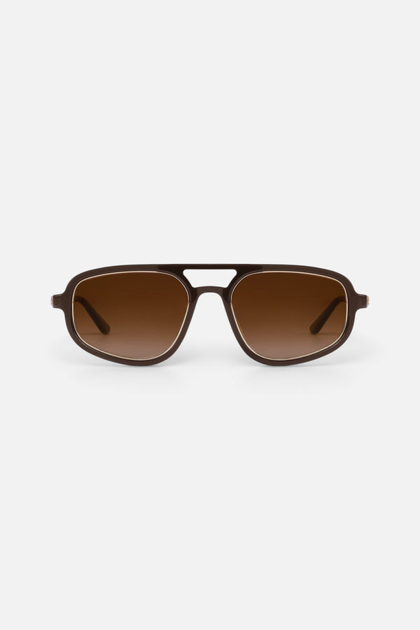 Krewe Jordan Sunglasses in Bronze Metallic + 12K