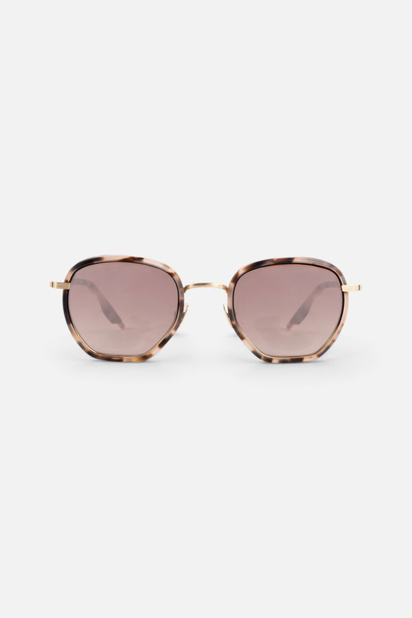 Krewe Peyton Sunglasses in 18K Matte Black Fade + Matte Sunday Tortoise