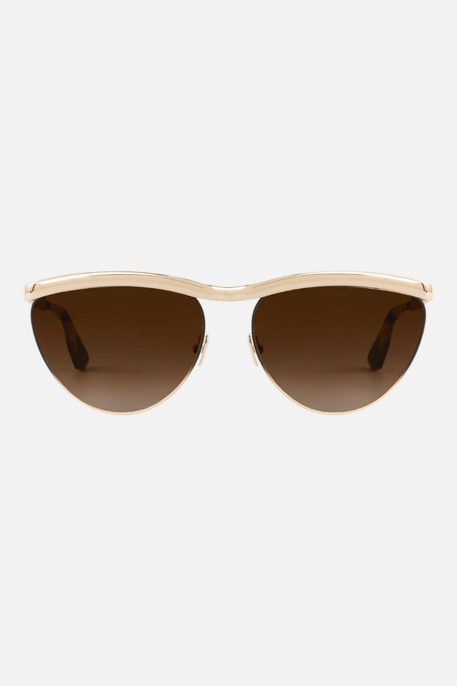 Krewe Women's Heidi 12K Matte Black Fade Chroma & Blonde Venezia Sunglass – front view