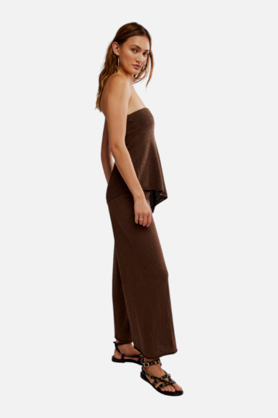 Free People Women's Krista Cotton-Linen Sweater Set in Carafe