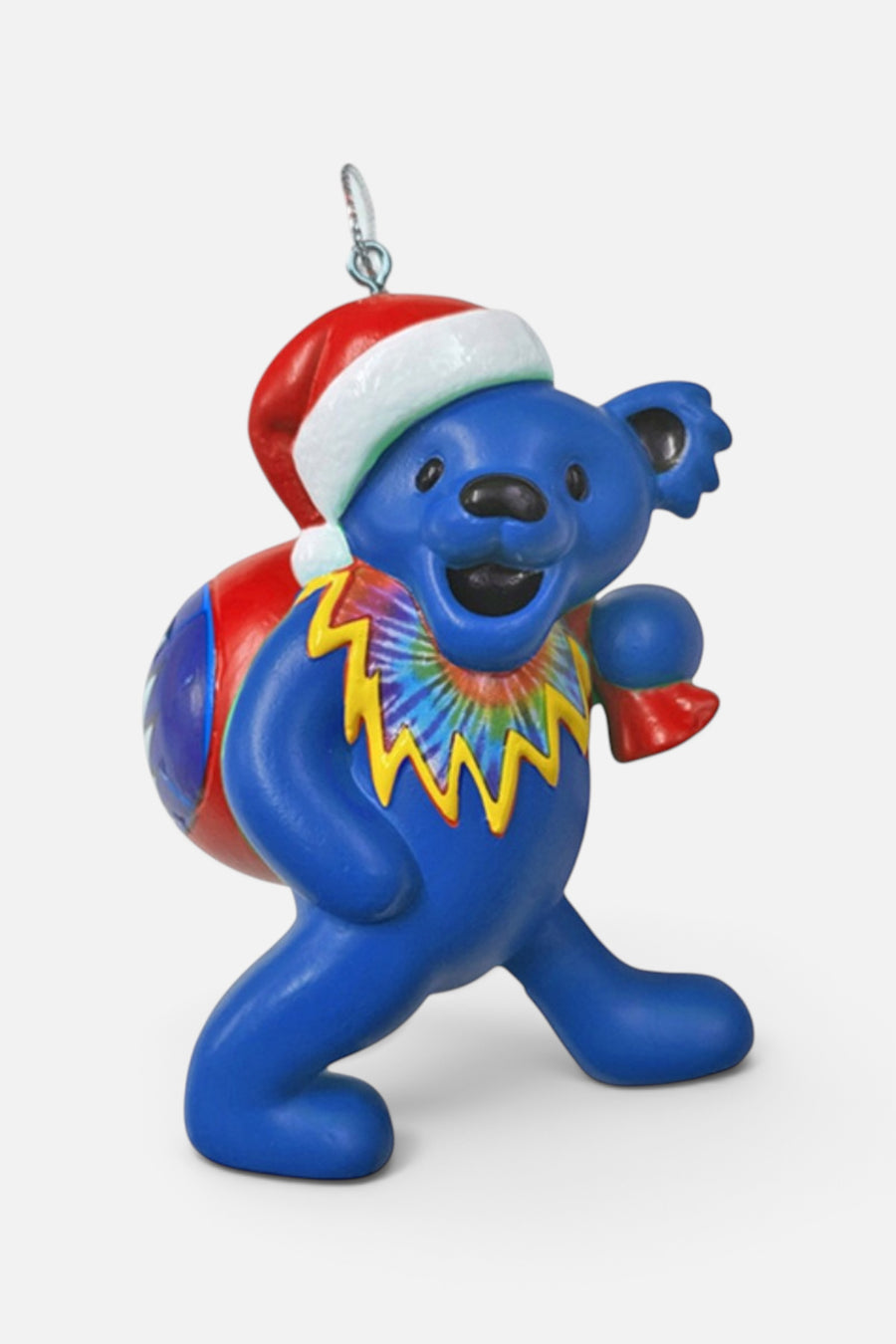 Kurt Adler Grateful Dead Dancing Bear Ornament in Blue – front view