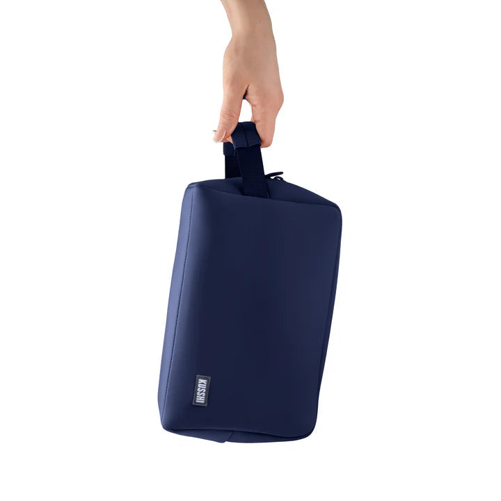 Kusshi Neoprene Dopp Kit in Navy – side view