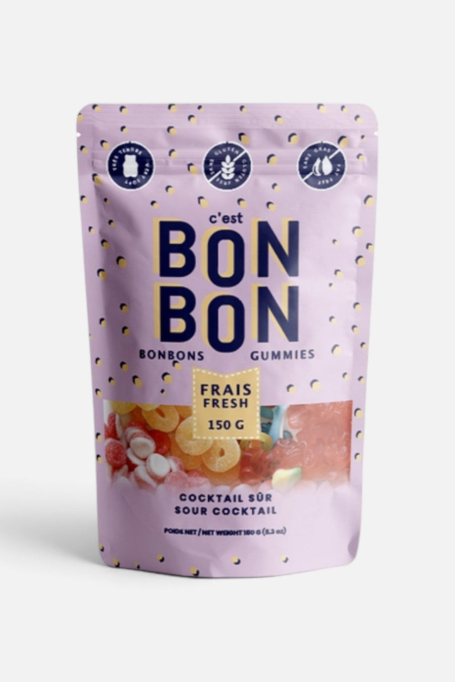 La Boite A Bonbons Sour Cocktail Gummy Bag – front view