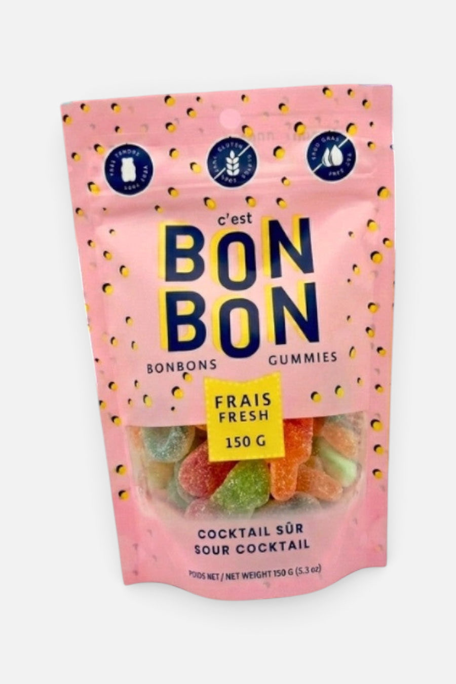 La Boite A Bonbons Sour Cocktail Gummy Bag – side view