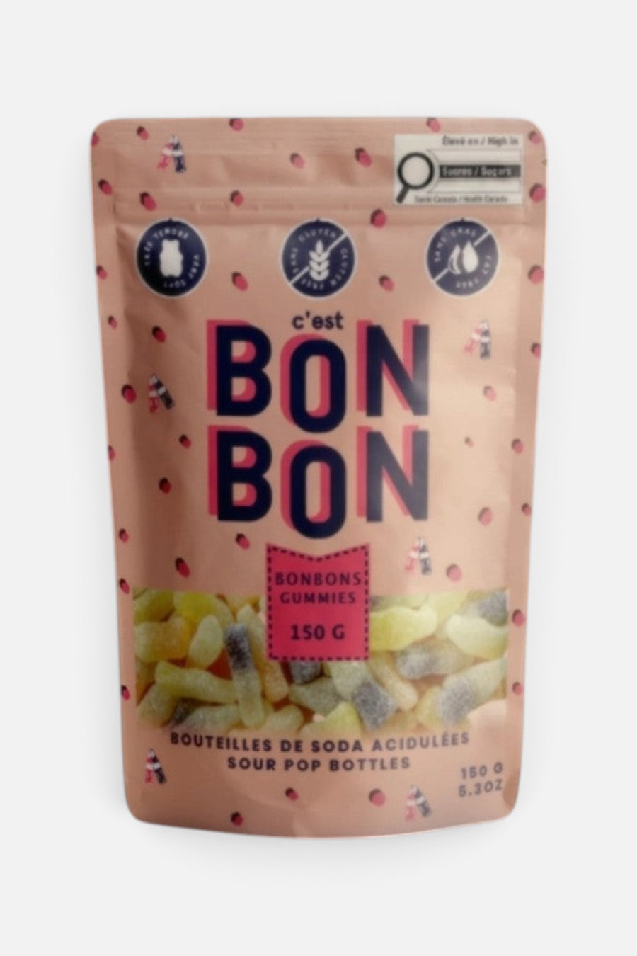 La Boite A Bonbons Sour Pop Bottles Gummy Bag – flat lay