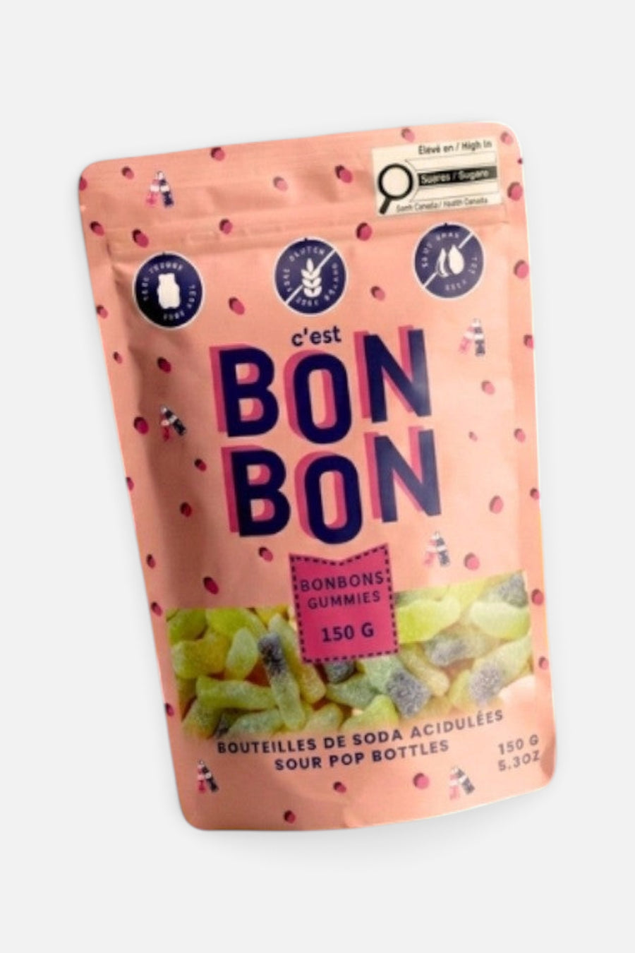 La Boite A Bonbons Sour Pop Bottles Gummy Bag – side view