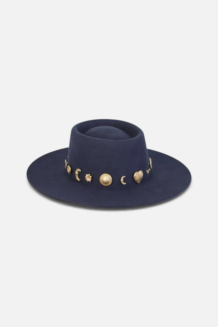 Lack of Color The Cosmic Boater in Navy – front view