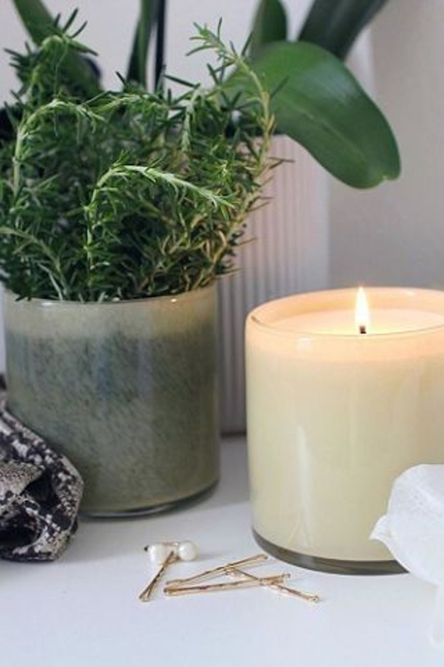 LAFCO Bedroom Chamomile Lavender 3-Wick Candle – side view