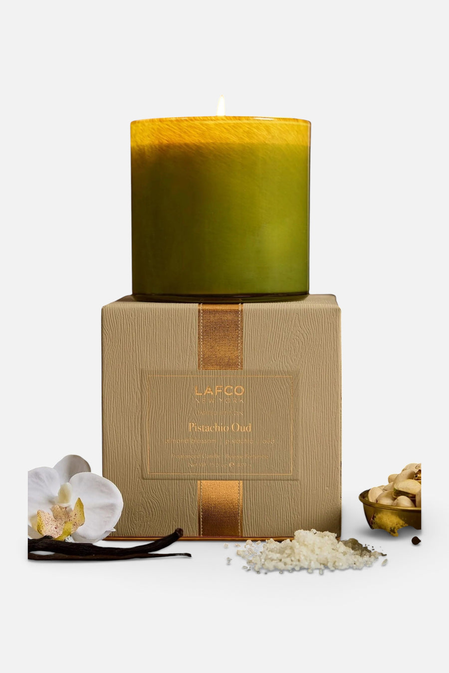 LAFCO Pistachio Oud Signature Candle 15.5 oz – side view