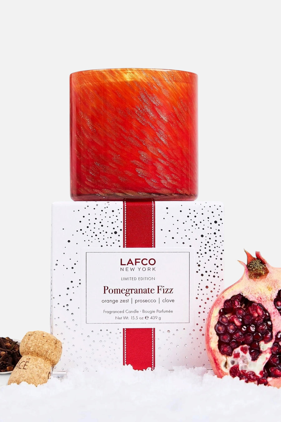 LAFCO Pomegranate Fizz Signature Candle 15.5 oz – back view