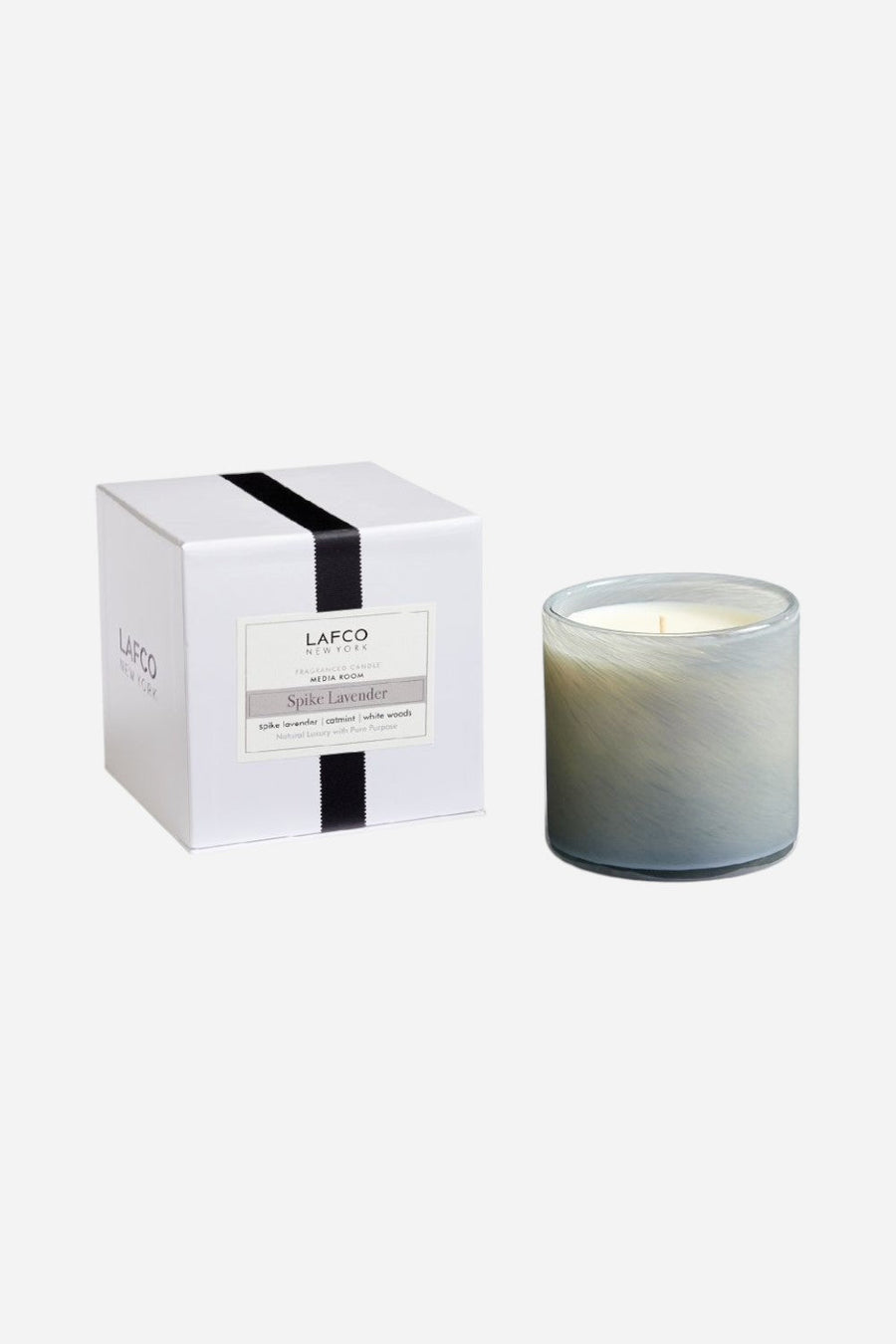 Lafco Spike Lavender Signature Candle Media Room Collection, 15.5 Oz – back view
