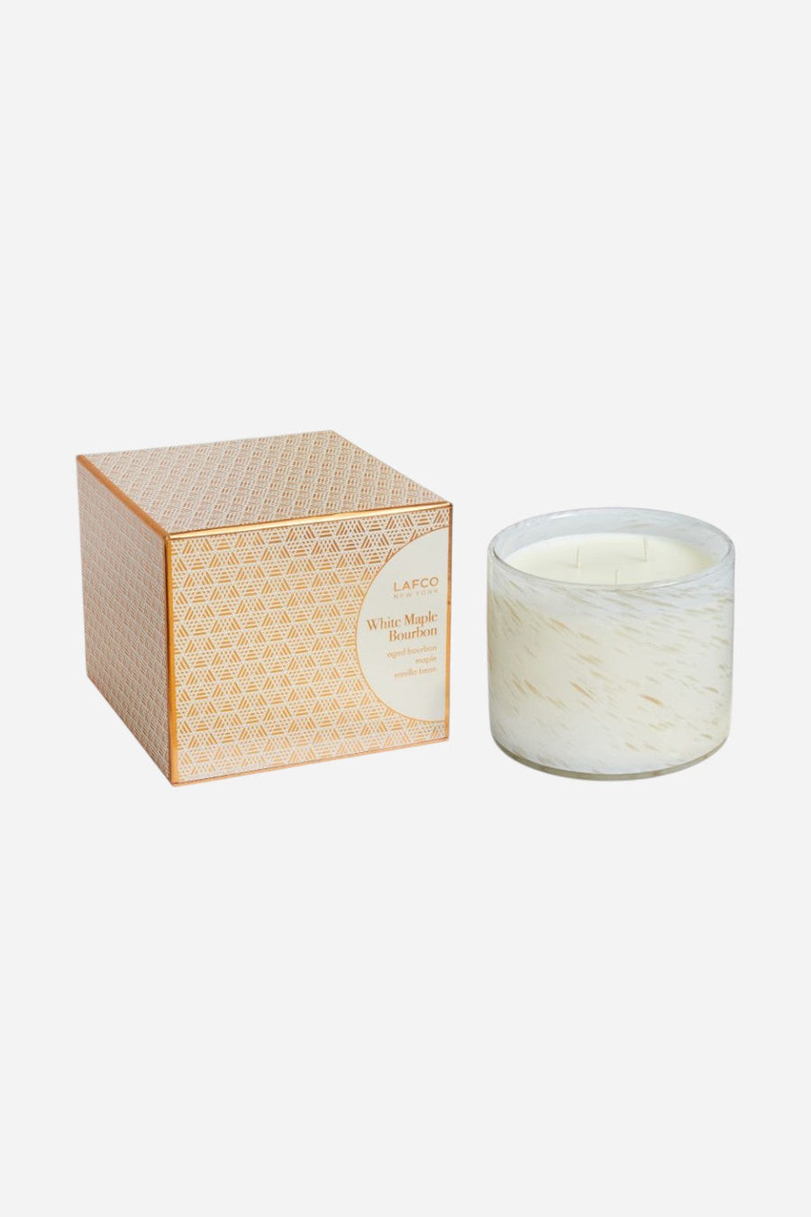 Lafco White Maple Bourbon 3-Wick Candle - 30 Oz – back view