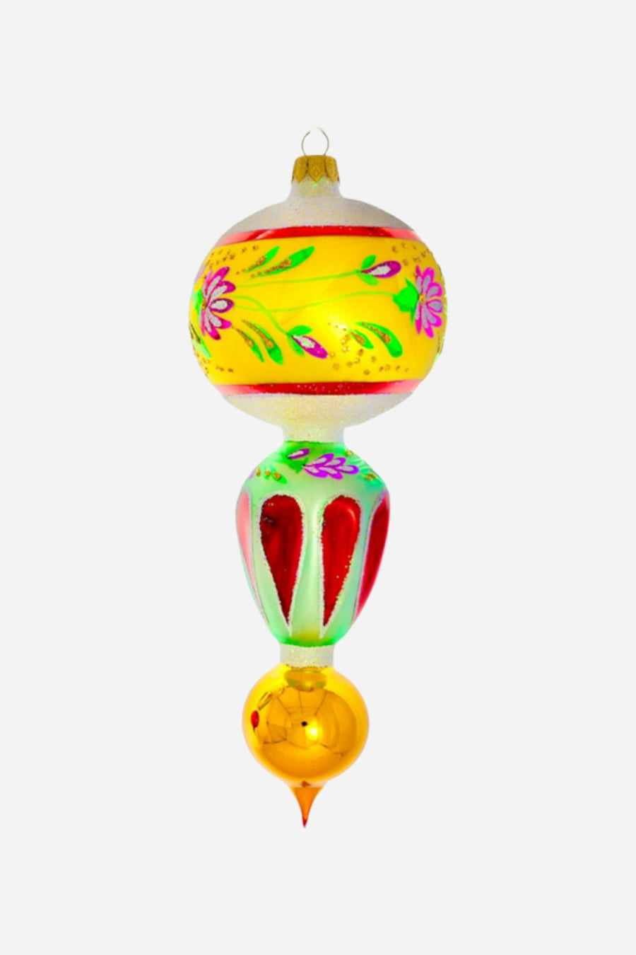 Lantern Light Ornament in Yellow – front view