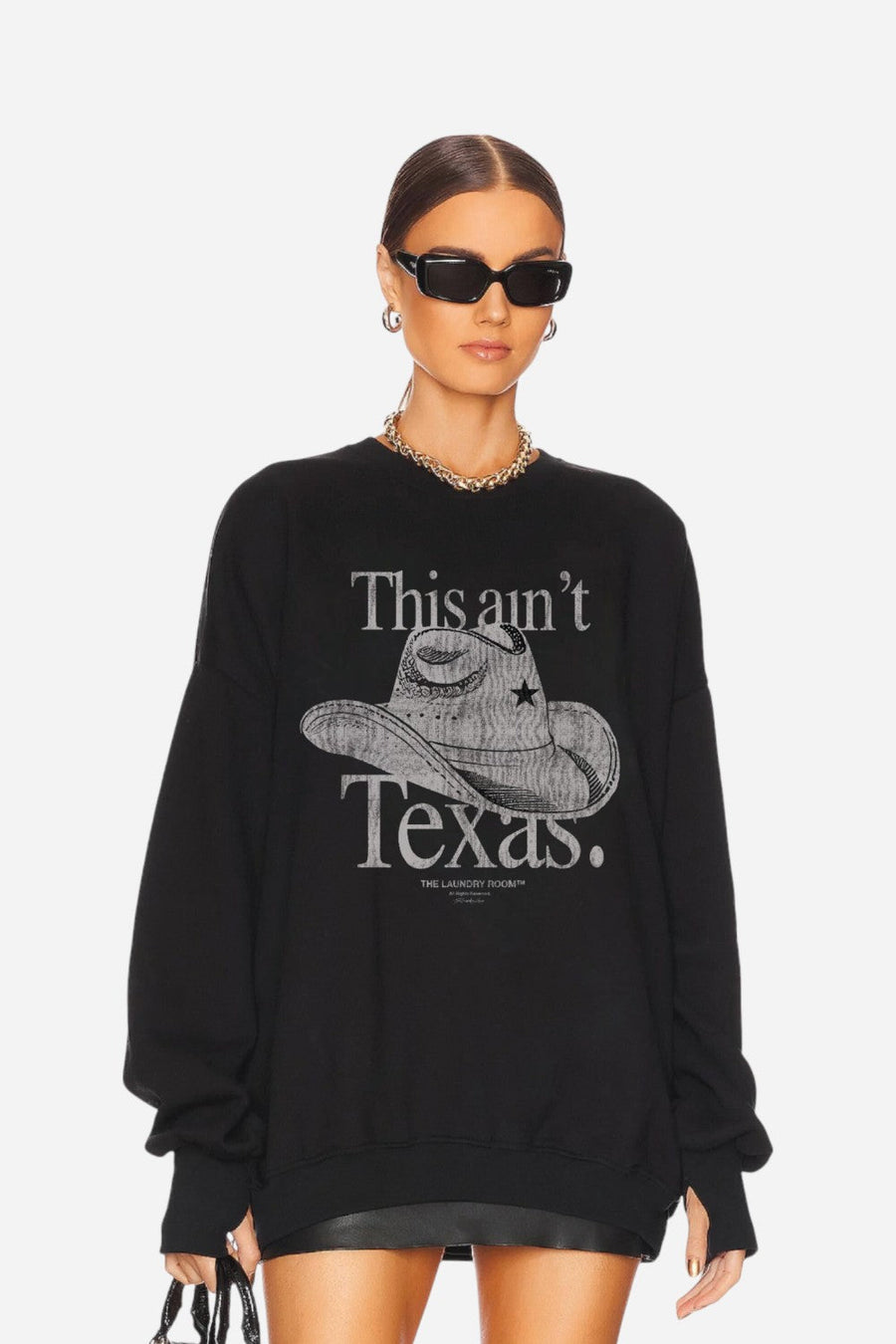 Laundry Room This Ain't Texas - Jump Jumper in Black – front view