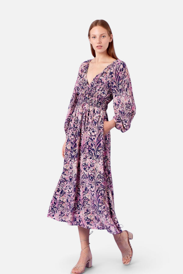 Lauren Dress in Marble Splatter