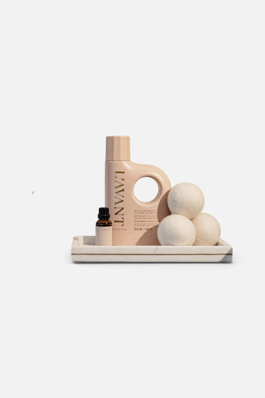 L'Avant Collective High Performing Laundry Detergent in Blushed Bergamot – flat lay