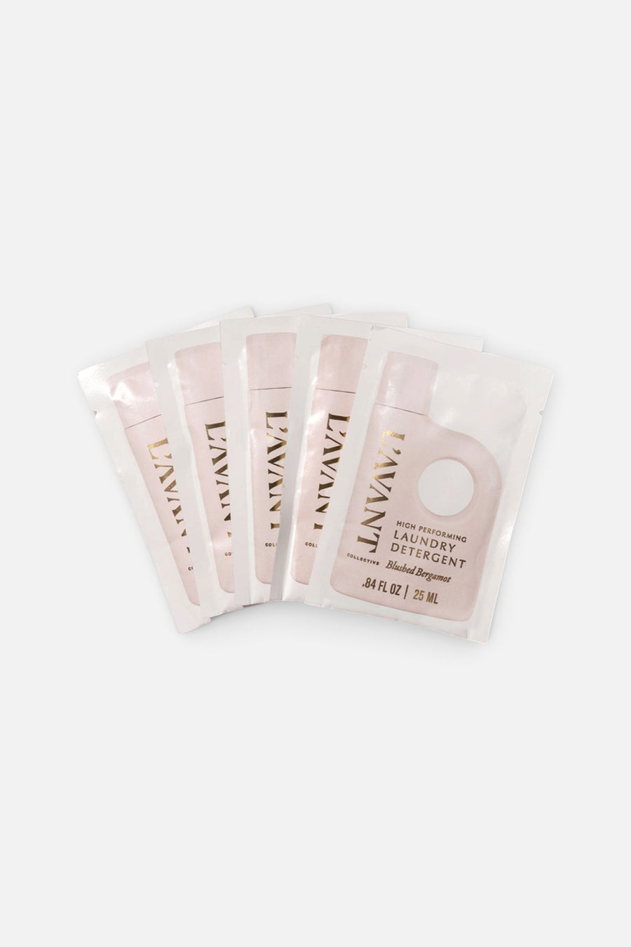 L'Avant Collective Laundry Detergent Travel Pack Set of 5 in Blushed Bergamot – back view