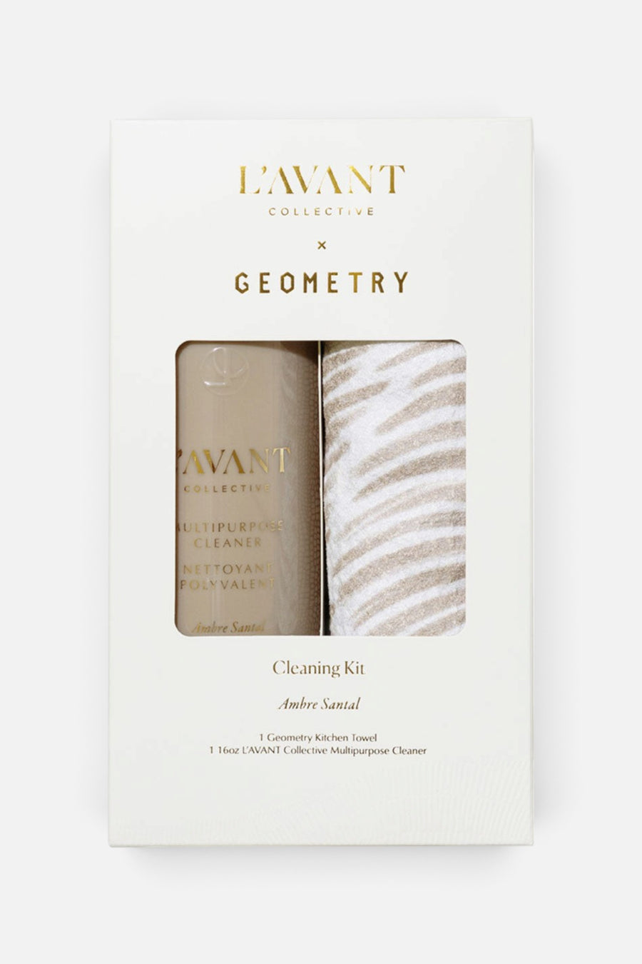 L'Avant Collective x Geometry Cleaning Kit in Ambre Santal – front view
