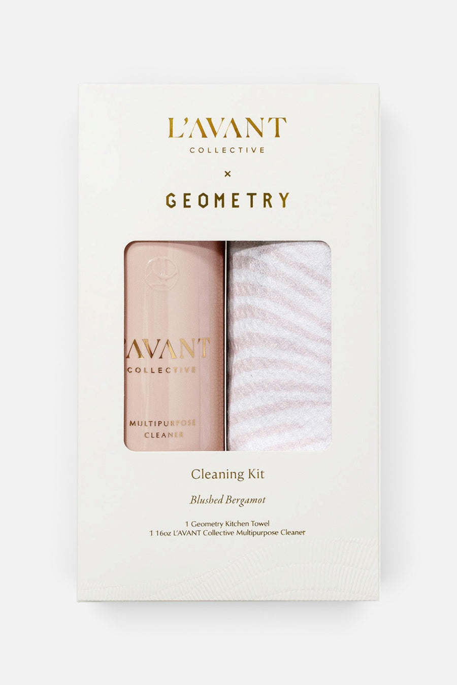 L'Avant Collective x Geometry Cleaning Kit in Blushed Bergamot – front view