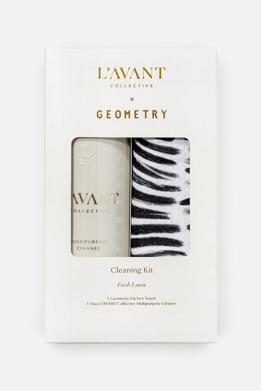 L'Avant Collective x Geometry Cleaning Kit in Fresh Linen – front view