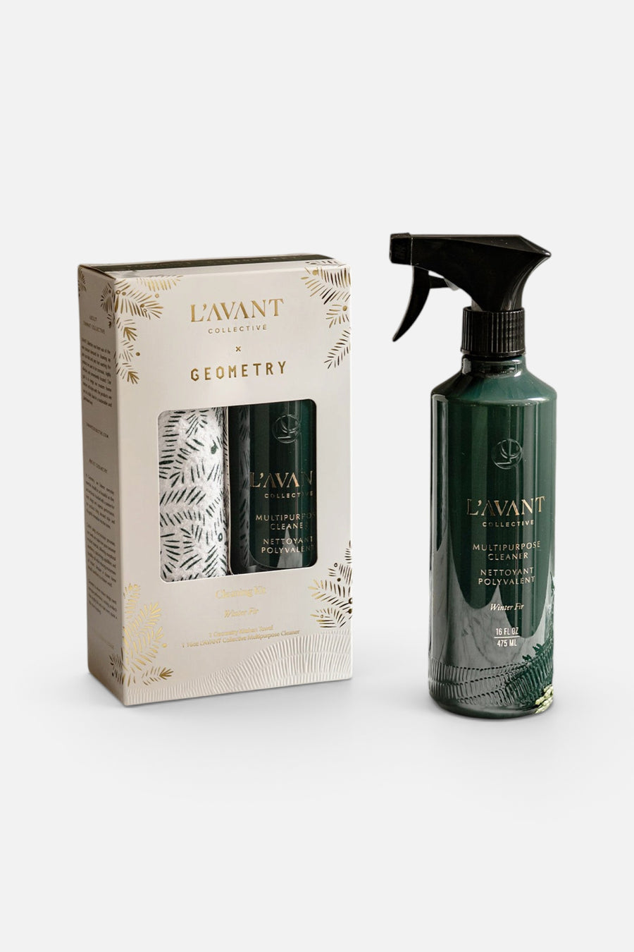 L'Avant Collective x Geometry Cleaning Kit in Winter Fir – side view