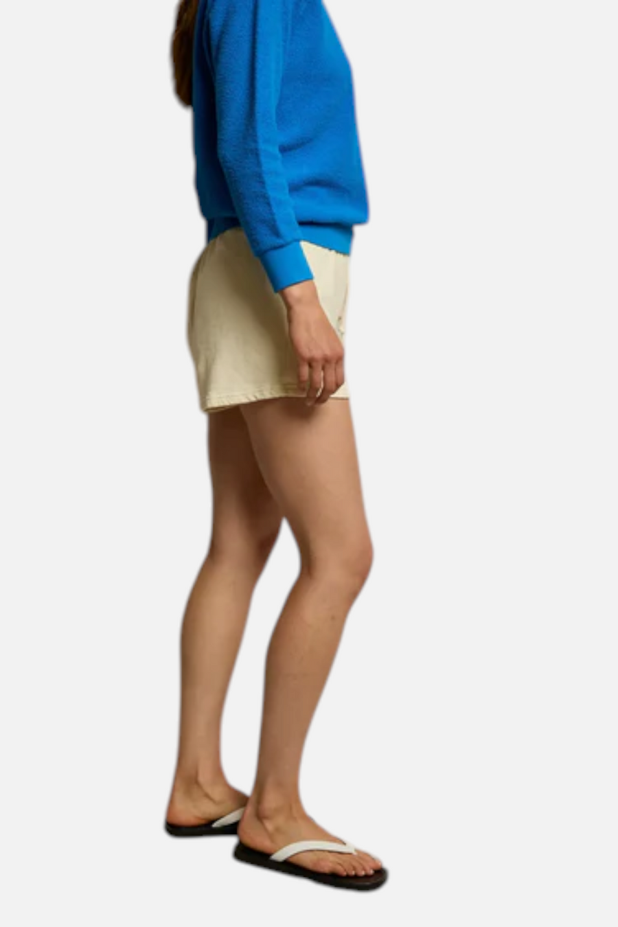 Perfect White Tee Layla Shorts in Custard