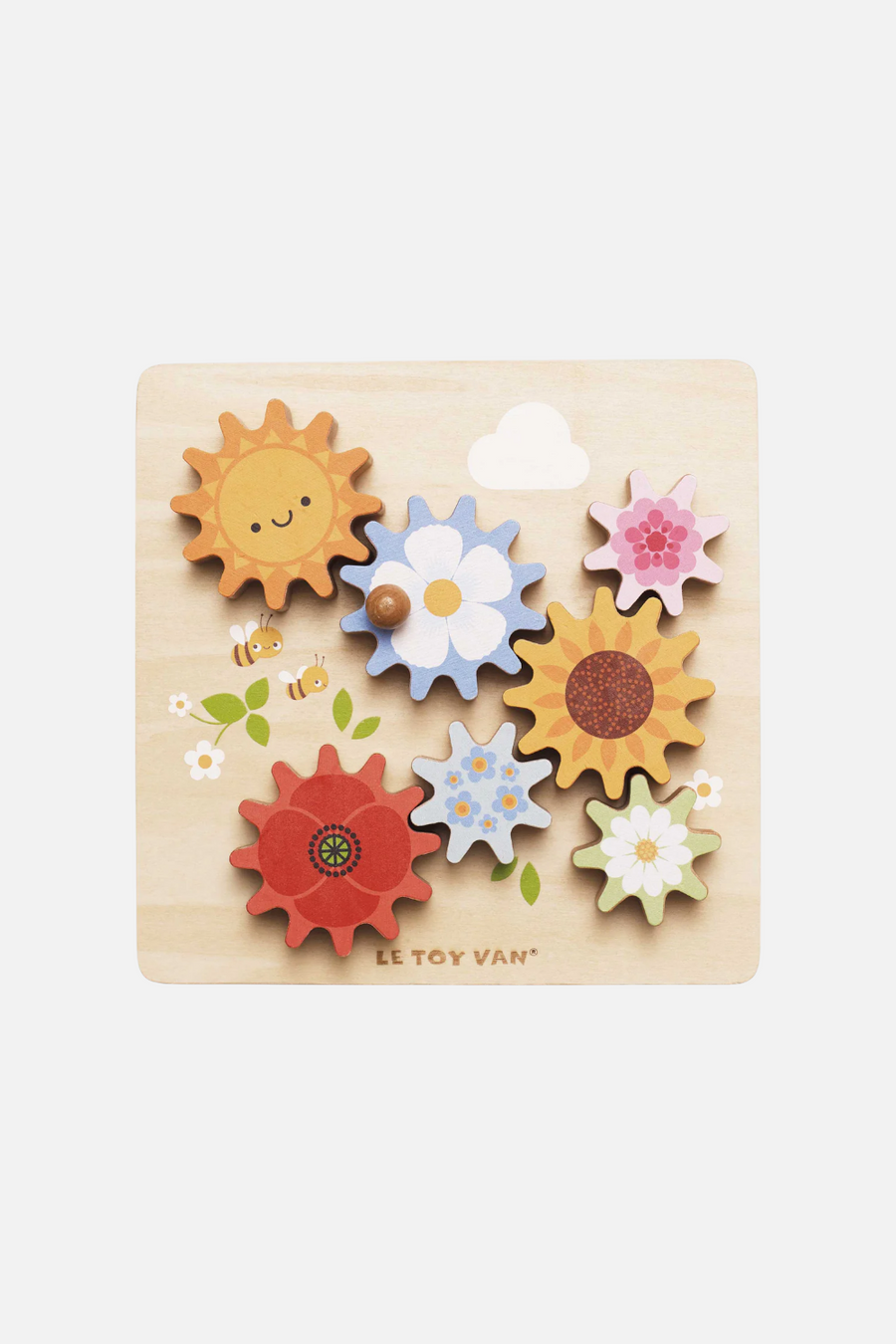 Le Toy Van Kid's Meadow Bees Gear & Cogs – front view