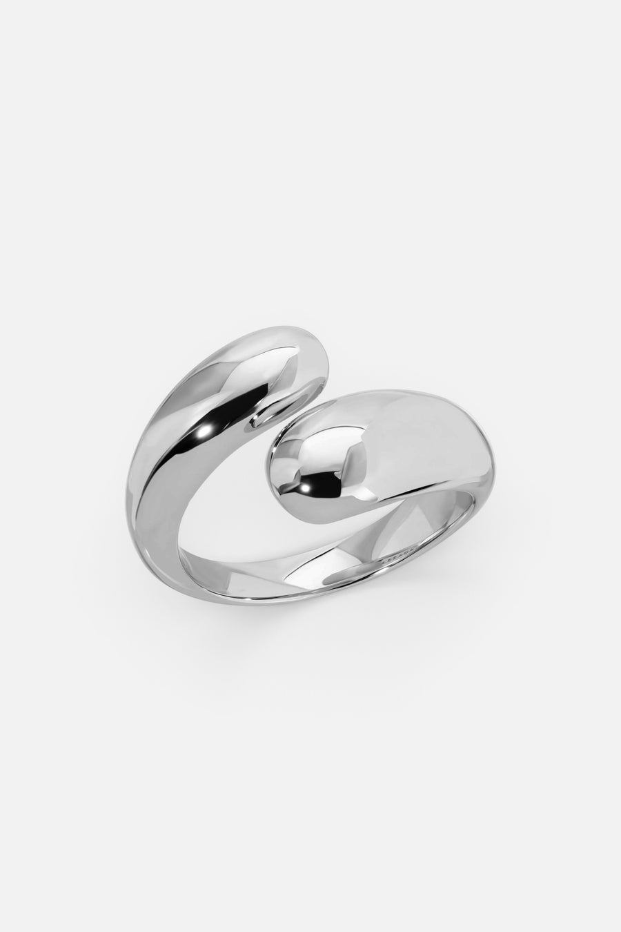 Leeada Realm Wrap Ring in Silver - Size 7 – front view