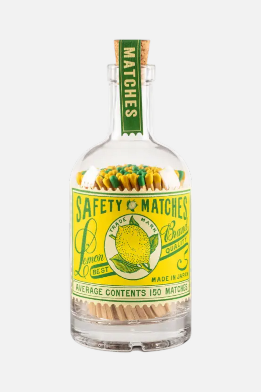 Lemon Bottle Matches – front view