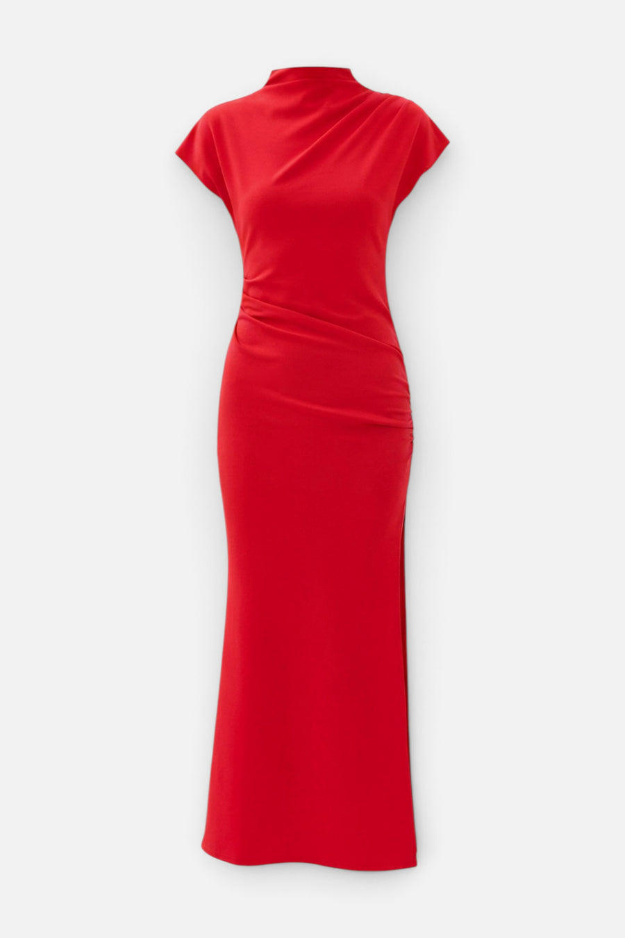 Lennon Maxi Dress in Tomato – flat lay