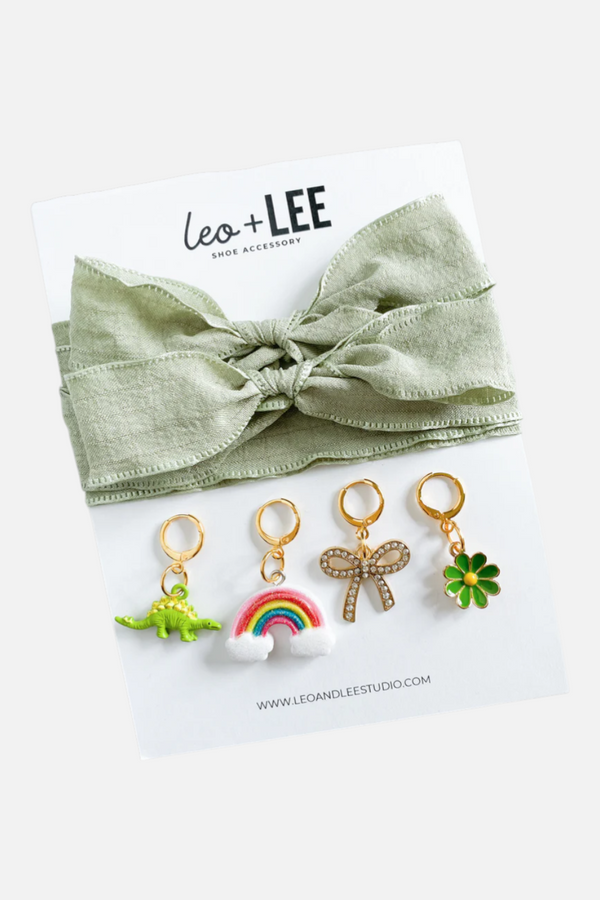 Leo & Lee Kid's Sage Sneaker Laces & Charm Set