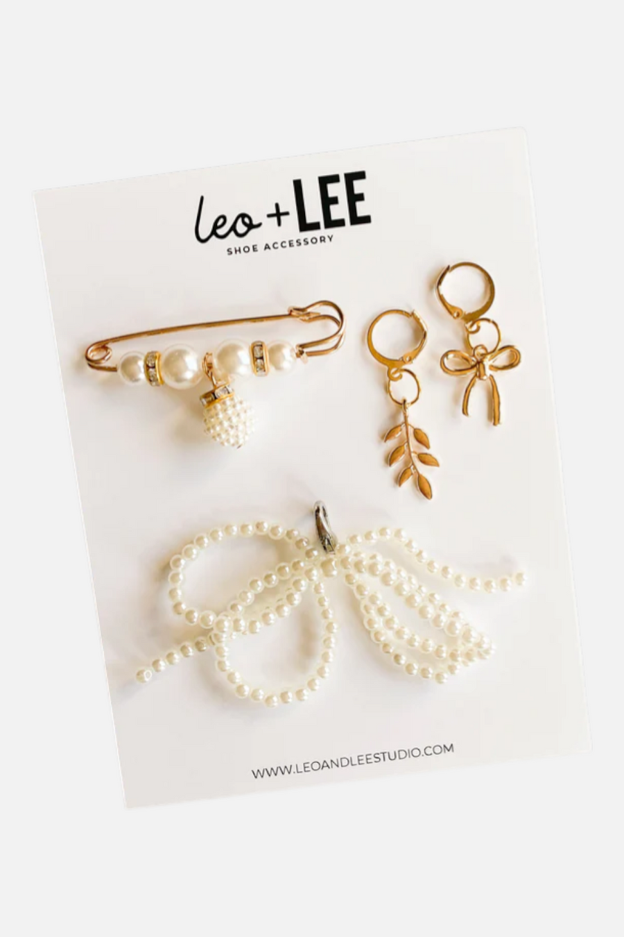 Leo & Lee Pearl & Gold Charm Sneaker Pack – front view
