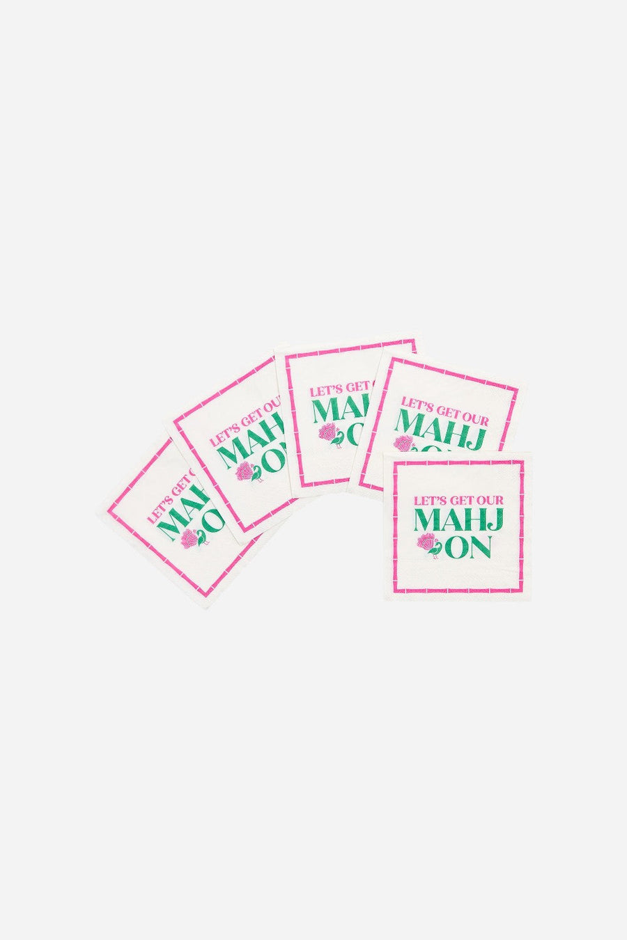 Let's Mahj On 3-Ply Paper Cocktail Napkins - 30 Pack – detail