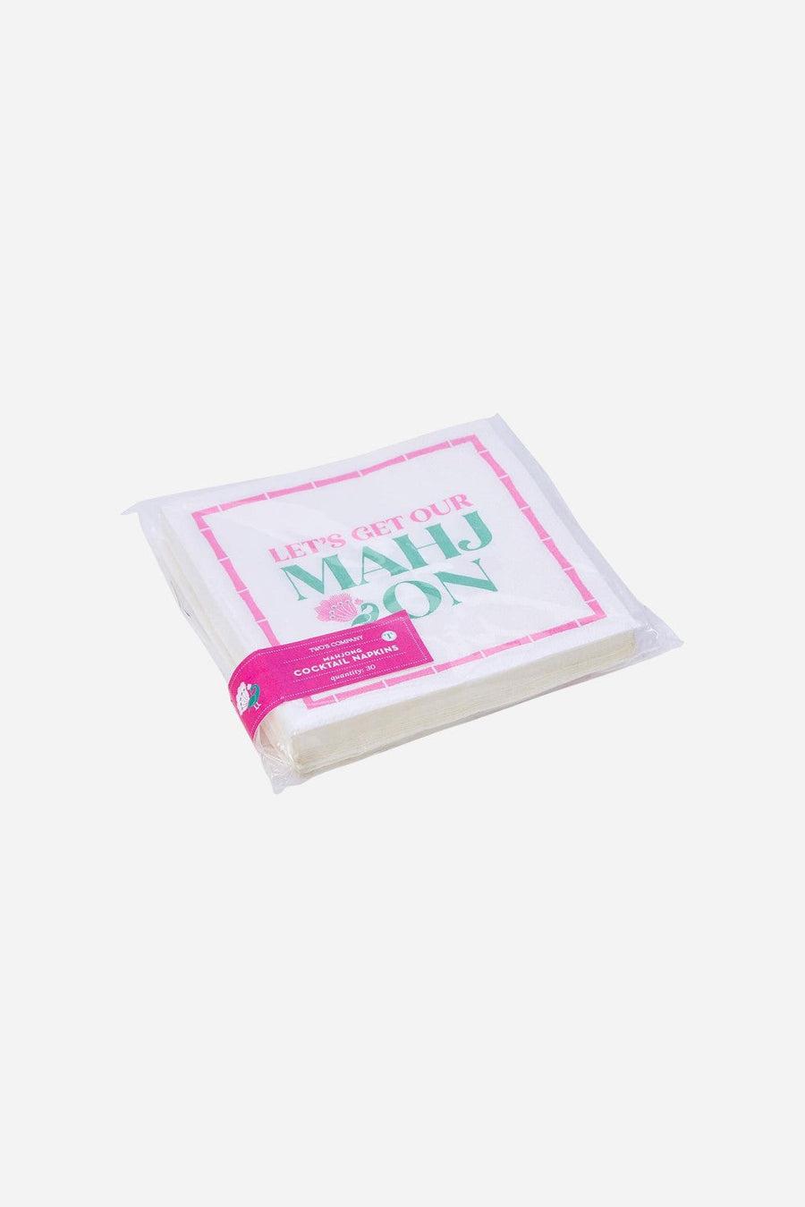 Let's Mahj On 3-Ply Paper Cocktail Napkins - 30 Pack – flat lay