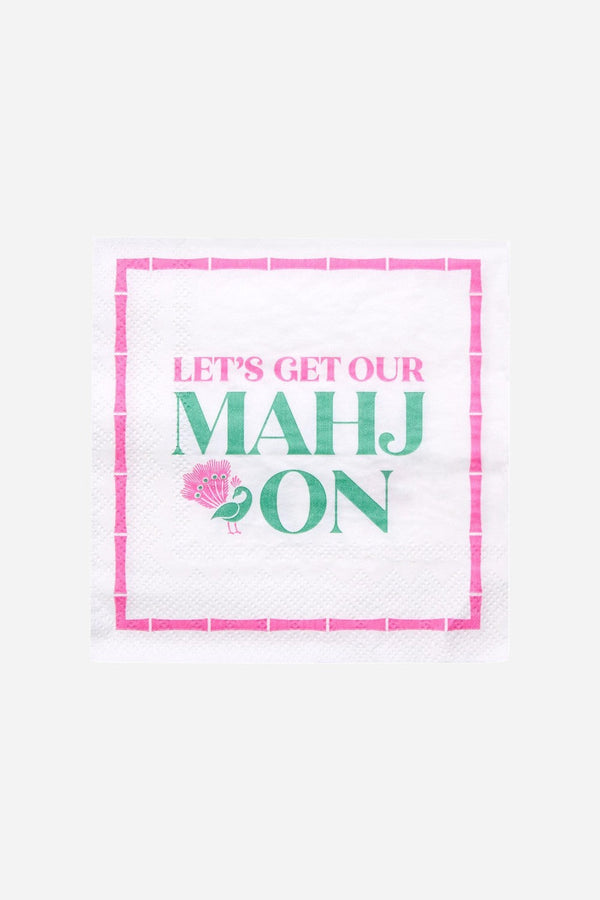 Let's Mahj On 3-Ply Paper Cocktail Napkins - 30 Pack