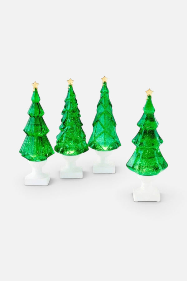 Light-Up Swirl Christmas Tree, Green