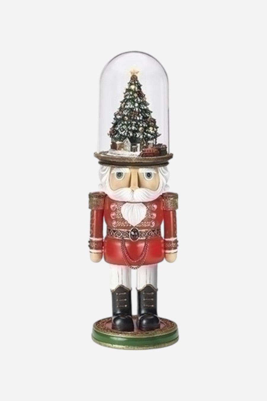Lighted Musical Nutcracker with Rotating Train – front view