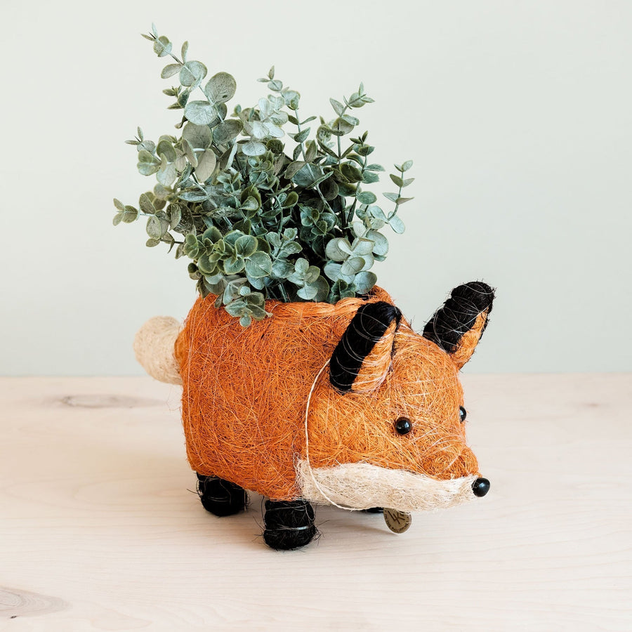 Likha Coco Coir Pots Fox Planter – back view