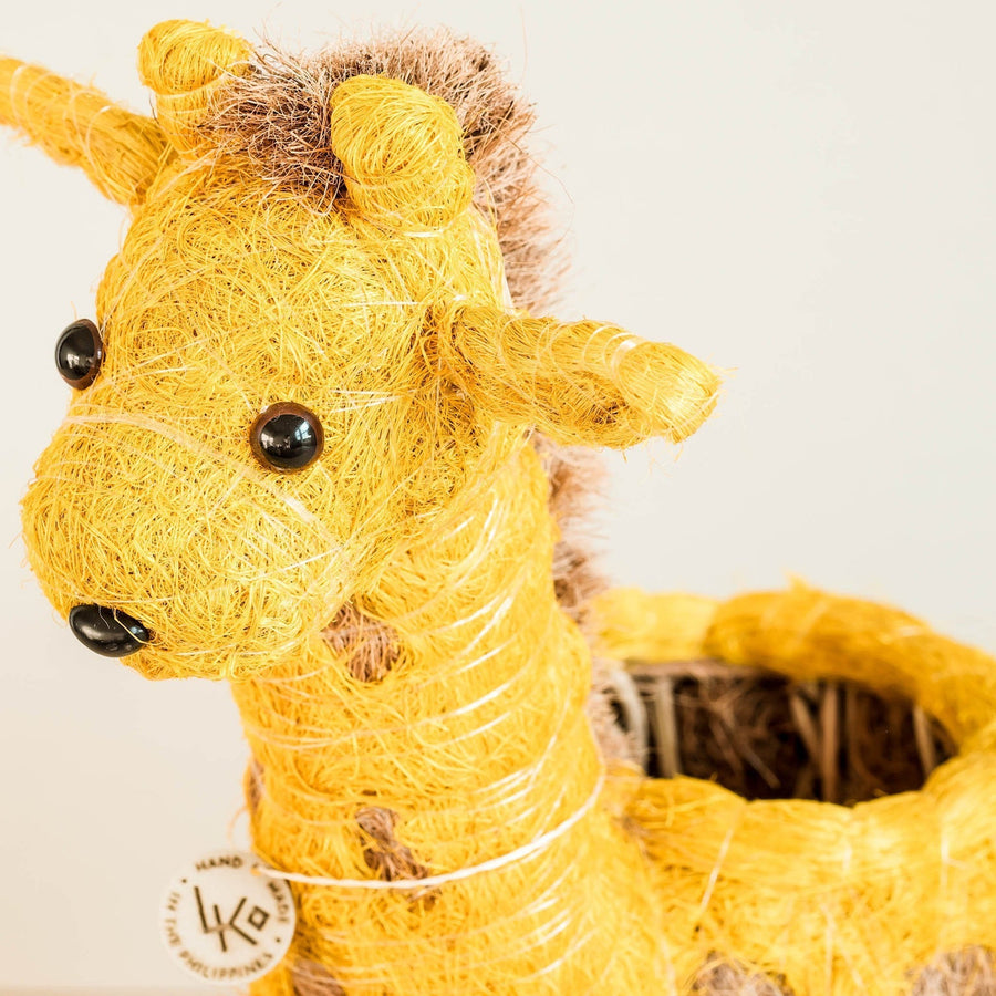 Likha Coco Coir Pots Giraffe Planter – side view