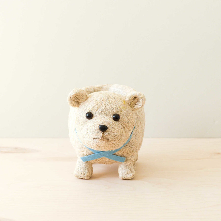 Likha Coco Coir Pots Polar Bear Planter – flat lay