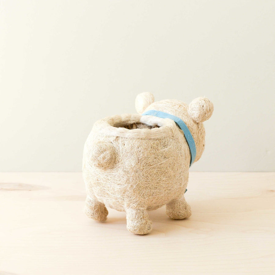 Likha Coco Coir Pots Polar Bear Planter – side view