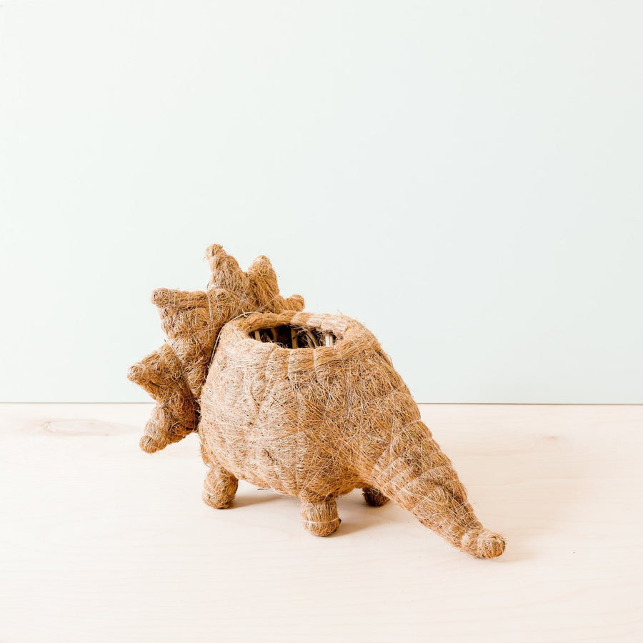 Likha Coco Coir Pots Triceratops Planter – side view