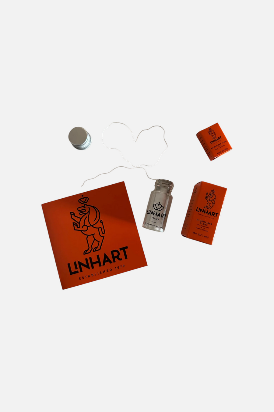 Linhart Microfiber Dental Floss in Glass Bottle - 25m – side view
