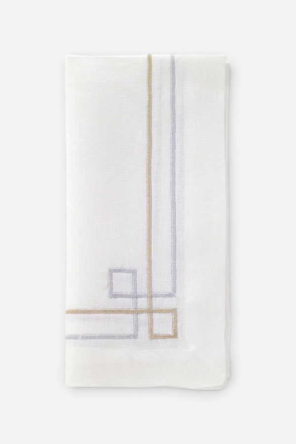 Link Gold Silver 21'' Napkins, Set of 4
