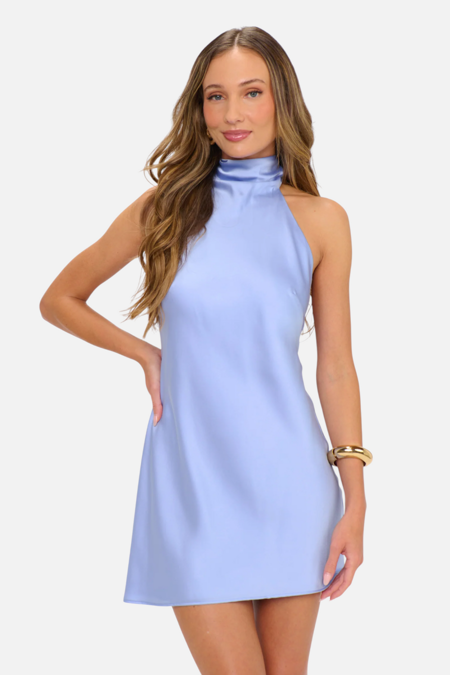 Show Me Your Mumu Lisa Mini Dress in Borrowed Blue
