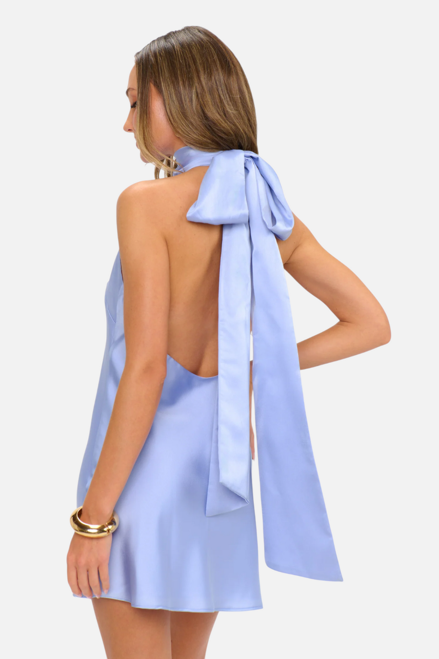 Show Me Your Mumu Lisa Mini Dress in Borrowed Blue